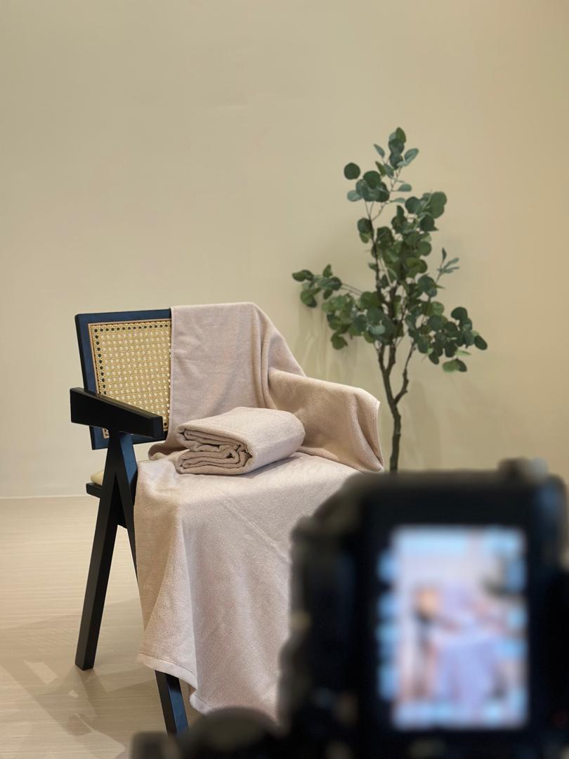 Behind the scenes visual production setup
